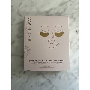 Wander Beauty - Baggage Claim Gold Eye Masks -‎ 6 Pairs NEW